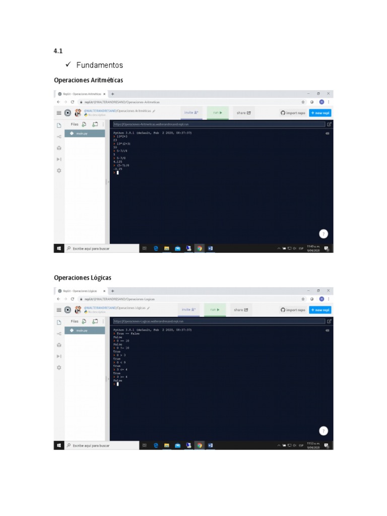 Ejercicios de Programación y Cálculo | PDF | Programación de ...