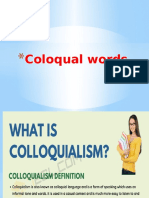 Coloqual Words