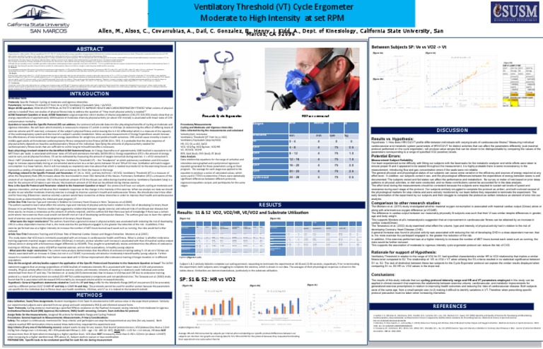 Ventilatory Threshold in Cycling Study | PDF | Physical Fitness ...