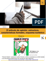 Artículo de Opinión - Estructura, Características Formales, Esquema Numérico