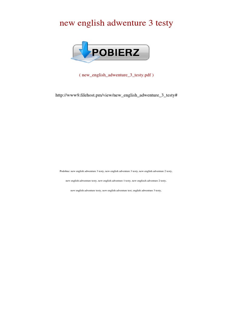 New English Adventure 2 Testy Pdf