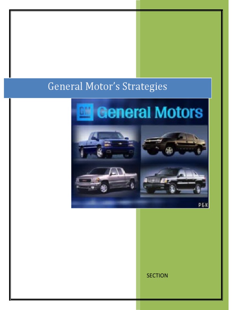 GM Strategies and Market Position Analysis | PDF | General Motors ...