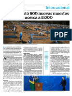 Brasil Reportó 600 Nuevas Muertes y El Total Se Acerca A 8.000