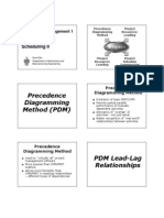 Precedence Diagramming Method (PDM) : Class 3: Project Scheduling II