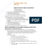 QTP Note On Object Repository