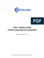 Level 1 Mobile Crane Theory Exam Practice Questions v1.1 October 27 2017