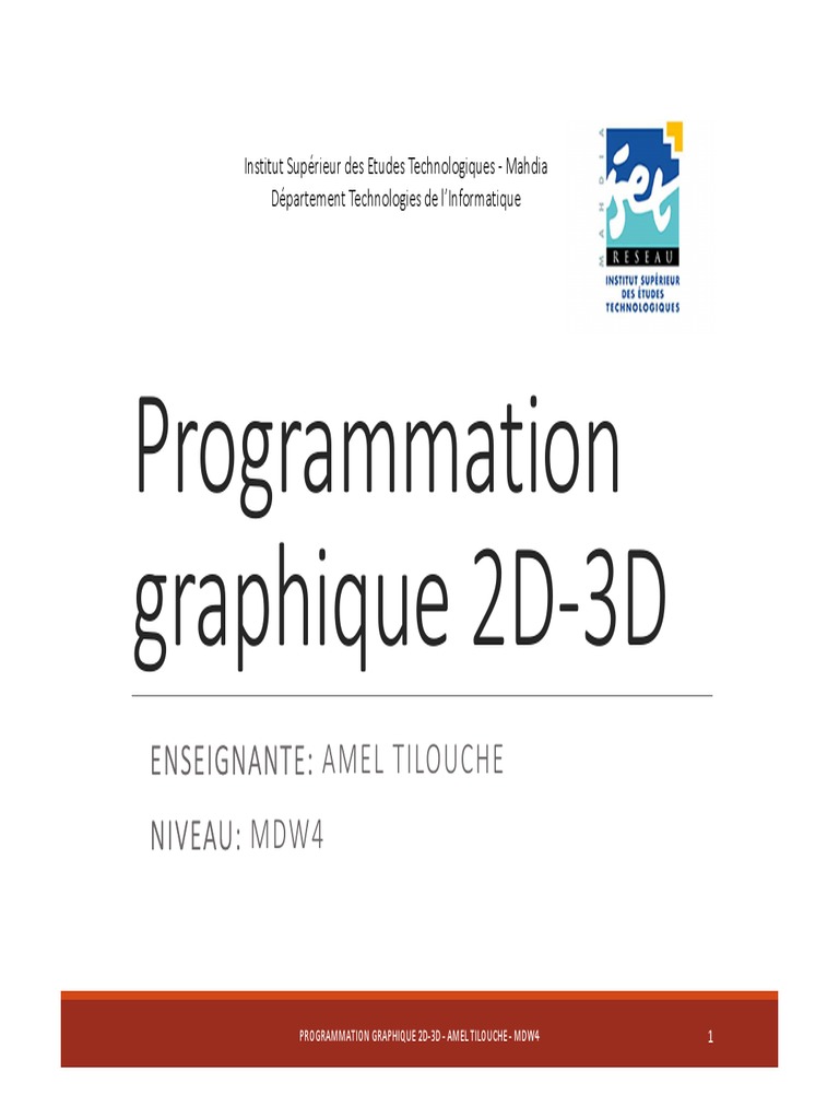 Programmation Graphique 2D-3D | PDF | Shader | Infographie