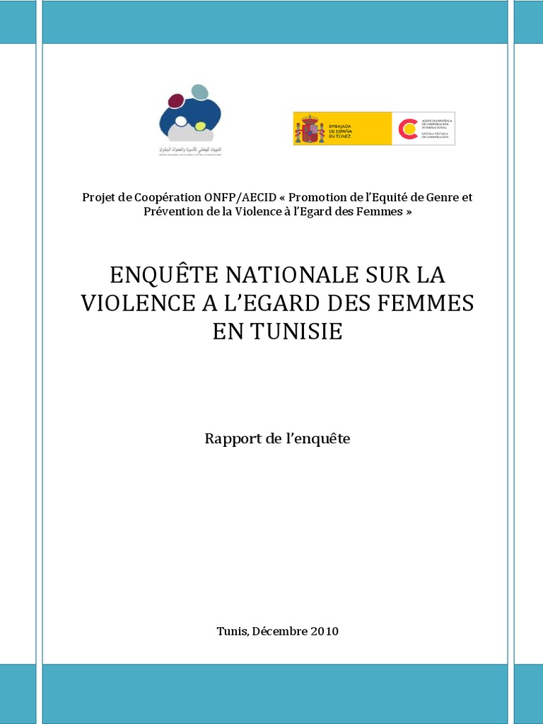 Violence à l'égard des femmes en Tunisie | PDF | La violence | Sexe