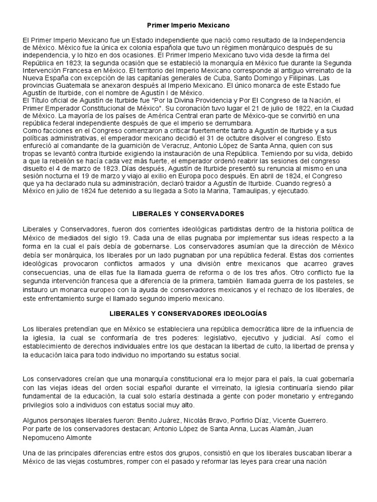Liberales y Conservadores | PDF | México | Gobierno