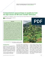 Comportement Agronomique Et Qualité Du Fruit de Sept Clones de M9 Avec Golden Delicious