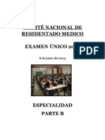 Examen Único 2014 Especialidad Parte B