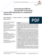 Cognitive-Behavioral Therapy (CBT) For Generalized Anxiety Disorder Contrasting Various CBT Approaches in A Randomized Clinical Trial.