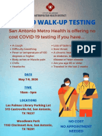 COVID 19 Walk Up Testing Flyer English Spanish