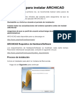 Proceso para Instalar ARCHICAD