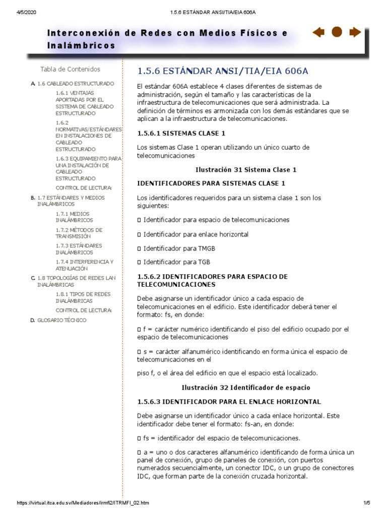 Estándar Ansi - Tia - Eia 606a | PDF | Inalámbrico | Redes de computadoras