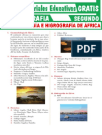 Geomorfología e Higrografía de África para Segundo Grado de Secundaria
