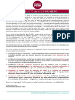 LA SALUD Y LA VIDA PRIMERO