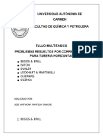 Problemas Resueltos Por Correlaciones para Tuberia Horizontal