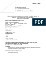 Fisa de Lucru - Proces de Ingrijire - Accident Vascular Cerebral Done