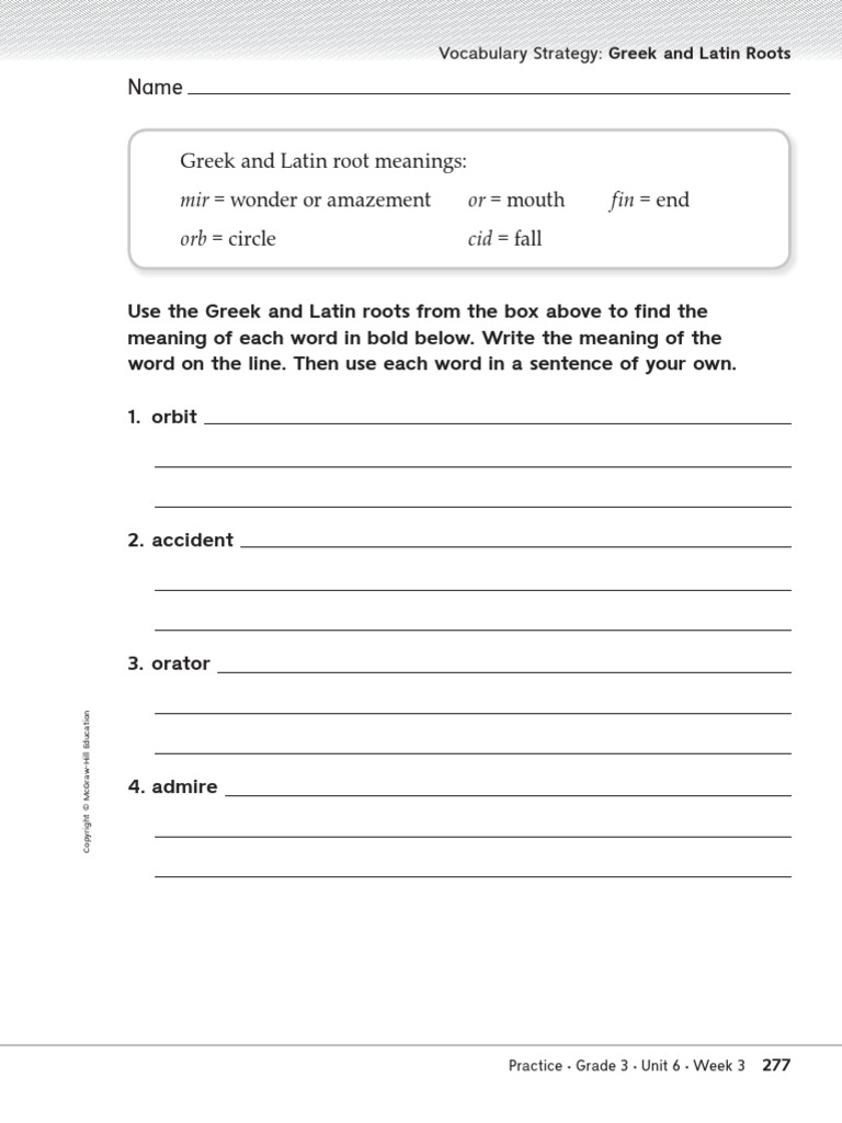 Greek Latin Roots PG 1 | PDF