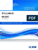 Csec Music Syllabus With Specimen Papers