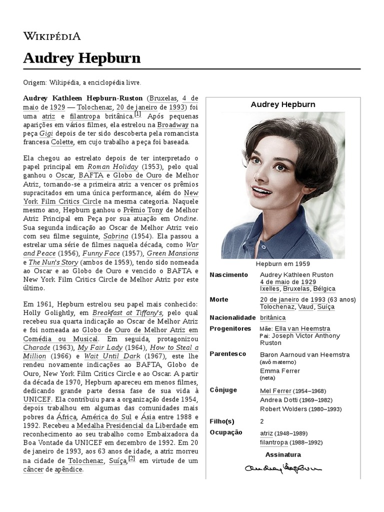 Audrey Hepburn | PDF | Entretenimento (geral) | Tumultos, image size:768x1024