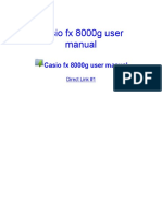 Casio FX 8000g User Manual