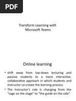 Transform Learning With Microsoft Teams