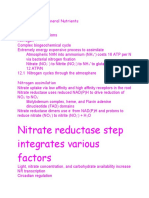 Nitrate Reductase Step Integrates Various Factors