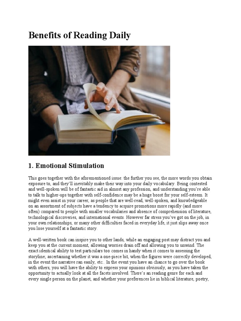 Benefits of Reading Daily PDF Mentha Wellness