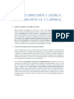 Foro de Discusión 1 - Acoso Sexual y Laboral