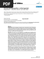 Current Antidoping Policy - A Critical Appraisal