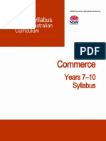 Commerce Years 7 10 Syllabus 2019