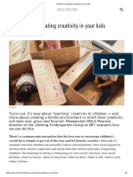 "10 tips for cultivating creativity in your kids" by Mitch Resnick