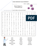 Word Search - Coronavirus: Name: Subject: English Date: Sheet: Important Events