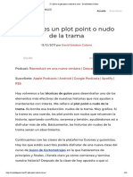 Qué Es Un Plot Point o Nudo de La Trama - David Esteban Cubero