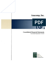 Anacomp, Inc.: Consolidated Financial Statements