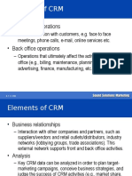 Elements of CRM: - Front Office Operations