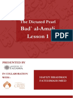 Badu Al-Amali - Lesson 1