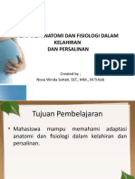 Adaptasi Anatomi Dan Fisiologi Dalam Kelahiran