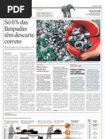 Jornal O Estado de S. Paulo - Caderno Vida - Reciclagem de Lâmpadas Fluorescentes - 20101229