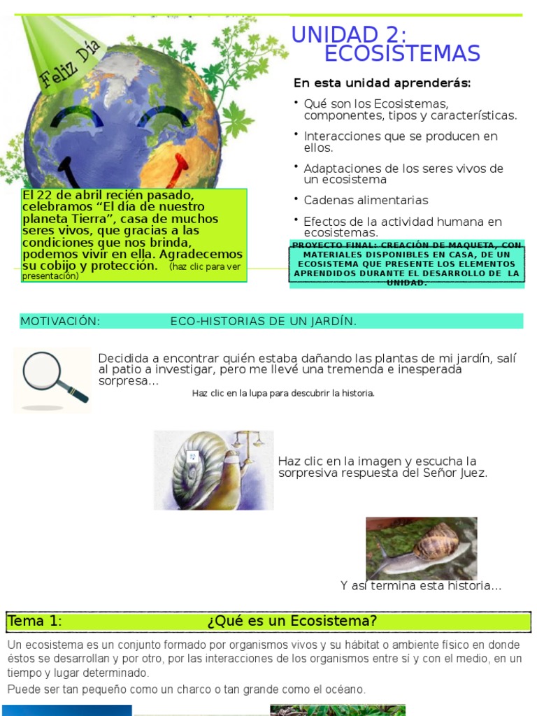 U2 Ecosistemas | PDF | Ecosistema | Organismos