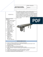 Ficha Tecnica Banda Transportadora