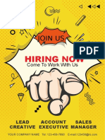 Yellow Hand-painted Creative Hiring Poster-WPS Office