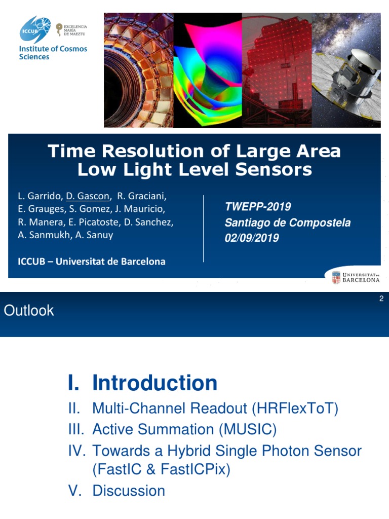 Time Resolution of Large Area Low Light Level Sensors | PDF ...