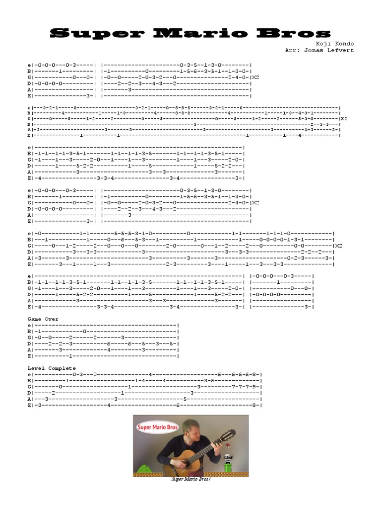 Super Mario Bros Sheet Music | PDF | Nintendo Consoles | Action Video Games