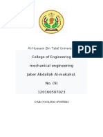 Al-Hussein Bin Talal University College of Engineering mechanical engineering CAR COOLING SYSTEM