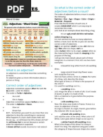 Adjectives GFHG: So What Is The Correct Order of Adjectives Before A Noun?