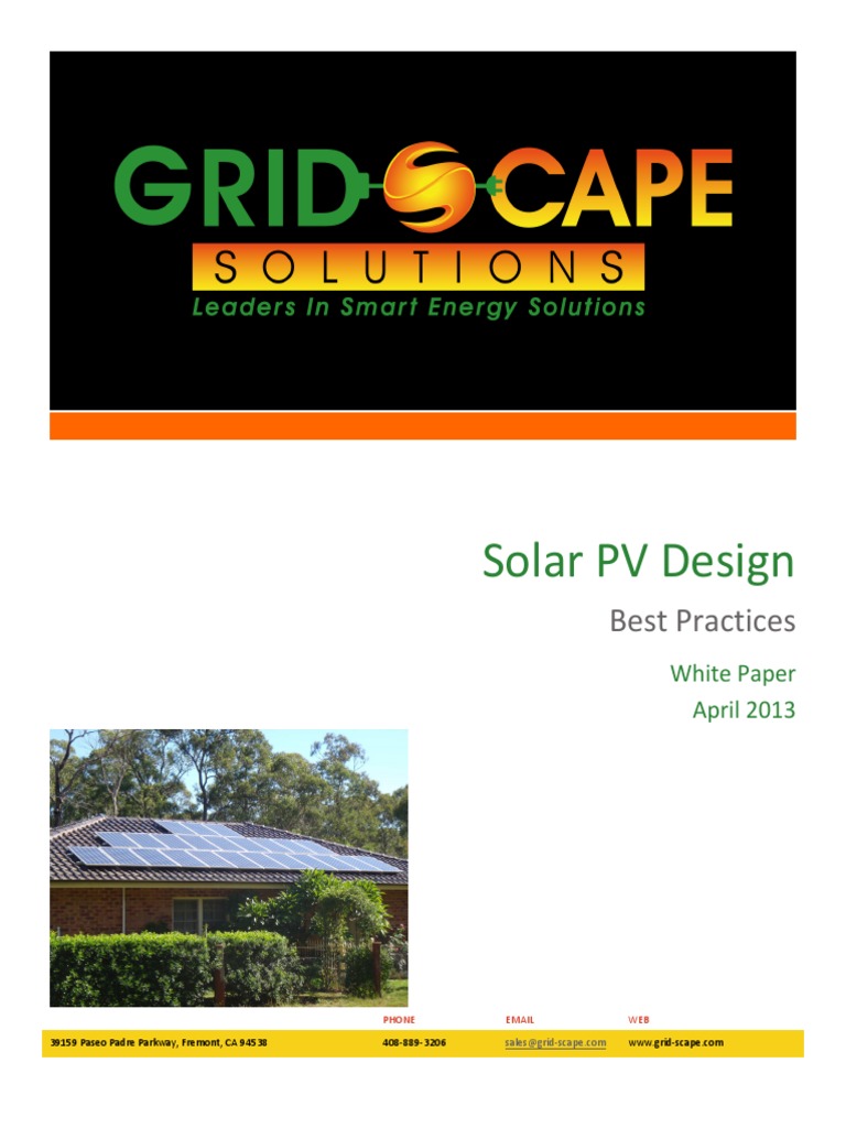 Best Practices in Solar PV Design | PDF | Photovoltaics | Power Inverter