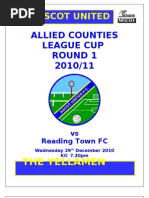 Allied Counties Programme V Reading Town (Cup) 29122010